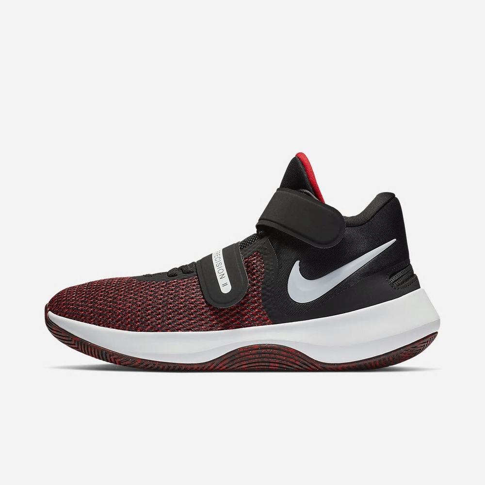 Chaussure De Basket Nike Air Precision II FlyEase Noir 3197-604 Black/University Red/White Homme | ZGU-70043162